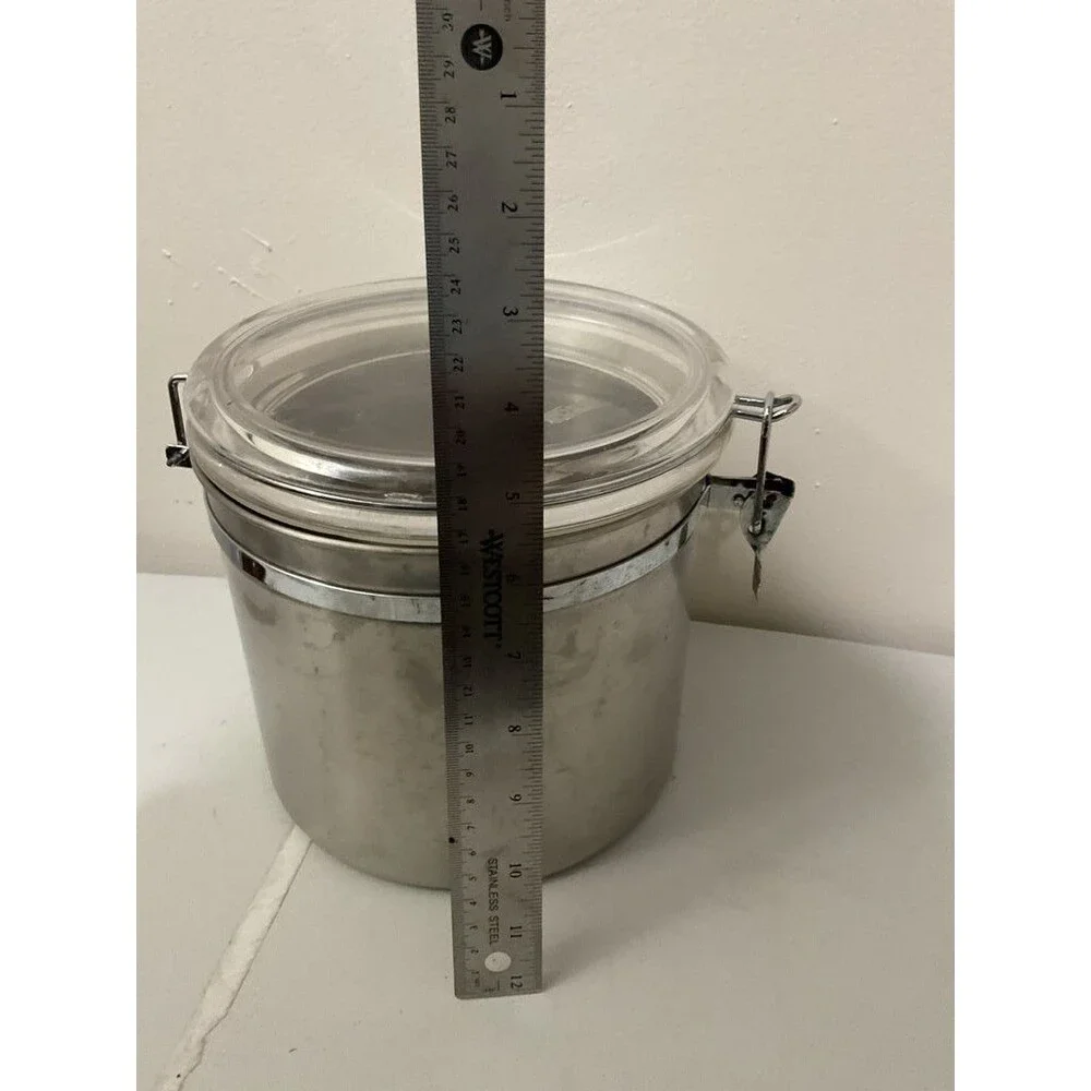Stainless Steel Airtight Storage Canister with Clear Lid
